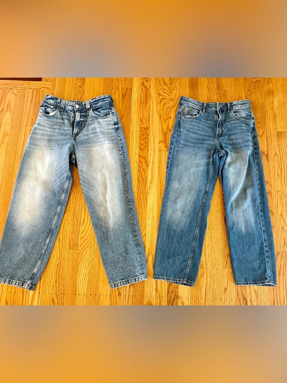 EUC Lot of Boys H&M Jeans Off White Hoodie and Gray Waffle Shirt - Size 16/18